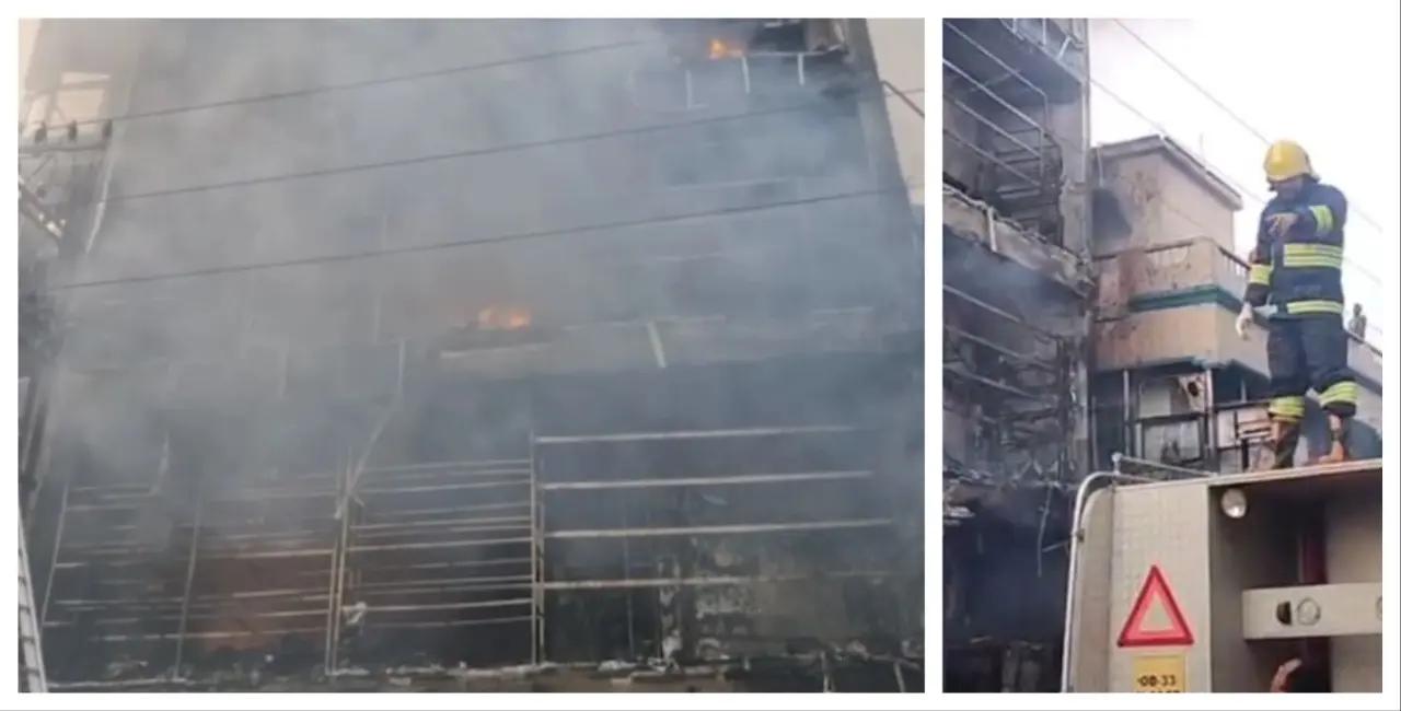 Massive Fire Engulfs 4-Storey Commercial Building In Odisha’s Balasore