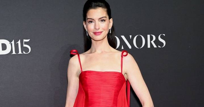 Anne Hathaway Turns Heads in Striking Red Ensemble