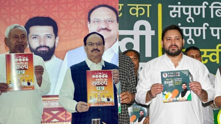 NDA’s Sankalp Patra vs Oppn’s Tejashwi Pran: This election, what will Bihar go for?