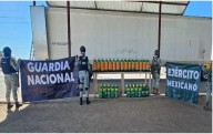 Sonora: aseguran más de mil litros de metanfetamina líquida oculta en envases de limpiador
