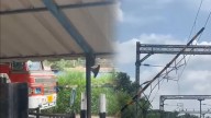 Train services disrupted after lorry carrying LPG cylinders hits gate in Thrissur