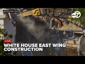 🔴 LIVE: Crews demolish White House East Wing for Trump’s ballroom project