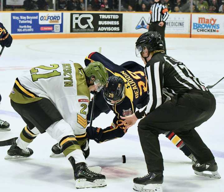 North Bay Battalion overcome third period stumble to beat Barrie Colts