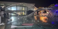 Un temporal de lluvia, viento y granizo azotó al sur de Buenos Aires: se voló el techo de un hospital y hubo más daños