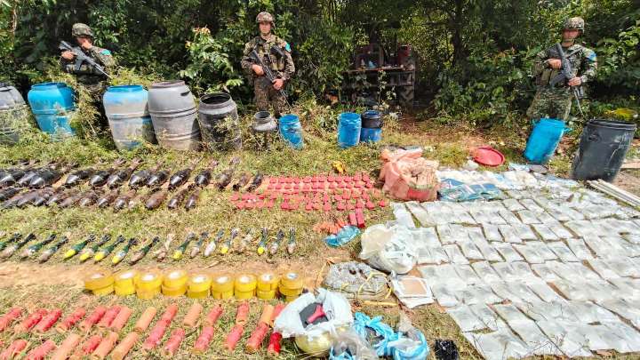 Ejército Nacional incauta un arsenal de explosivos en Arauca, pertenecientes al GAO