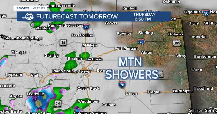 Front Range showers and mountain snow expected for Thursday