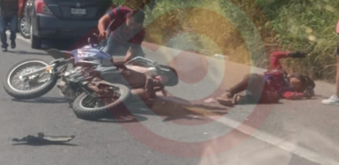 Motociclista herido en un accidente
