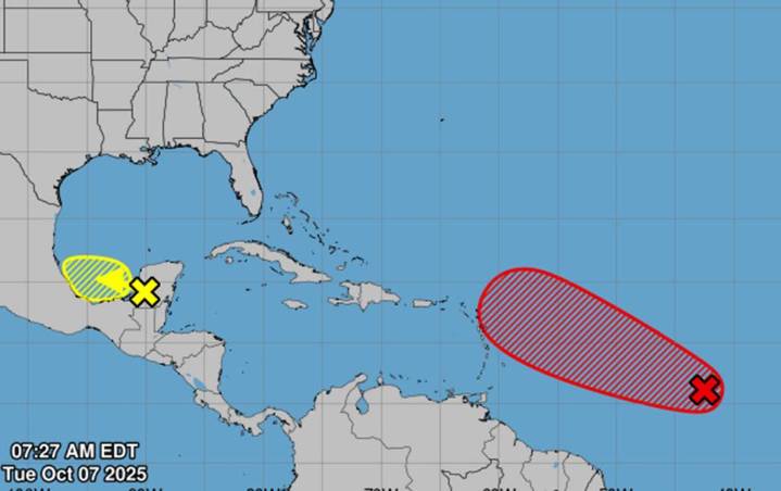 Hurricane center says tropical depression likely to form
