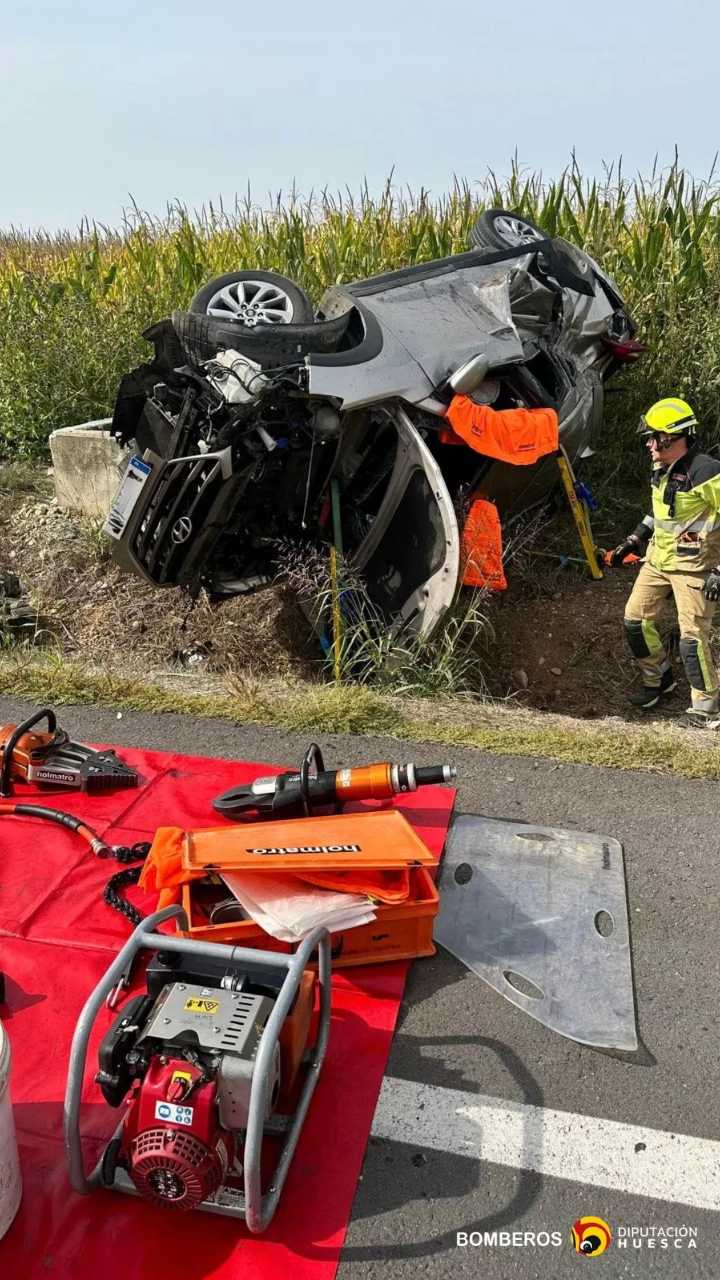 Herido un joven de 21 años en un accidente de tráfico en la A