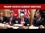 President Donald Trump hosts a cabinet meeting