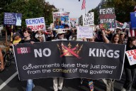 Bajo el lema "No a los reyes", protestan contra Trump en varias ciudades de EU