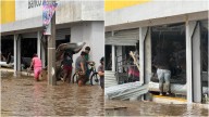 Saqueos en Poza Rica, Veracruz, Luego de Fuertes Lluvias; Pobladores se Llevan Bicicletas