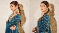In Blue And Gold, Sreeleela Celebrates Diwali With Ethereal Regal Charm