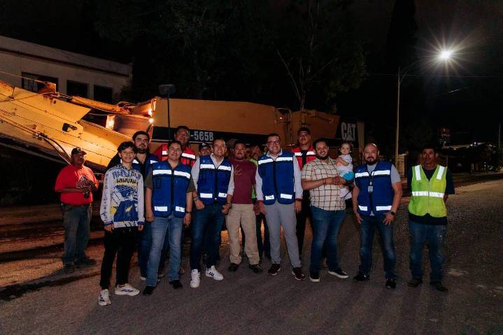 Supervisa Marco Bonilla labores de recarpeteo en la colonia San Felipe