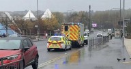 Police tape off Glasgow street after man found injured in 'sharp object' attack