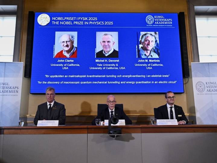 The Nobel Prize for physics is awarded for discoveries in quantum mechanical tunneling