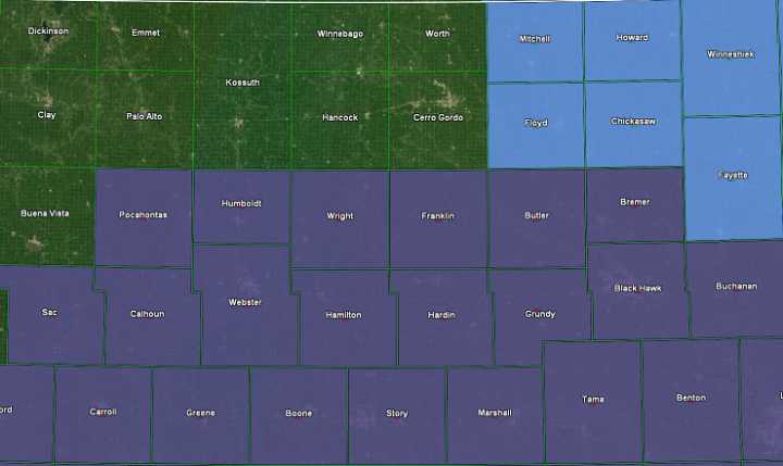 Freeze Warning and Frost Advisory in Effect for Much of Iowa Overnight