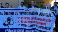 Protestan jueces y magistrados en retiro cesados; piden pago de indemnización