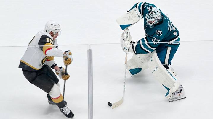 Sharks’ Jeff Skinner defends Alex Nedeljkovic after late game errors vs. Golden Knights