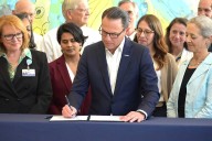 Amid Trump-era changes, Shapiro signs vaccine order at CHOP