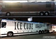 Ice Cube’s tour bus set ablaze