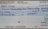 ‘Saven Thursday Six Harendra Sixty Rupees Only’: Bank Bounces Himachal Principal’s Cheque to Worker, Photo Goes Viral