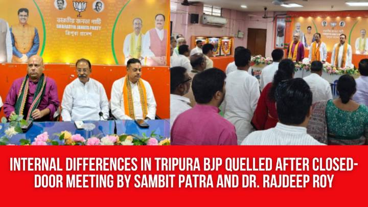 Internal Differences in Tripura BJP Quelled After Closed-Door Meeting by Sambit Patra and Dr. Rajdeep Roy