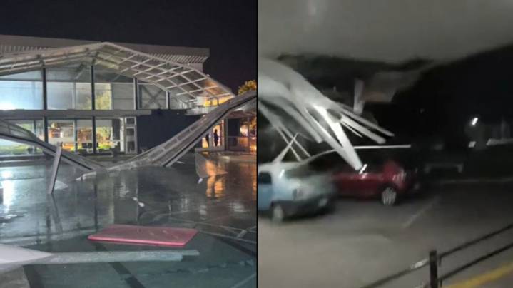 Fuerte temporal en el centro y sur de la provincia de Buenos Aires: se voló el techo de un hospital en Benito Juárez