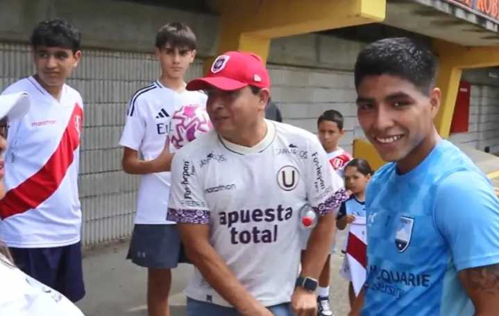 Piero Quispe recibe visita de hinchas peruanos en Sydney