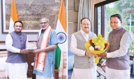 CM Majhi Presents Odisha Vision 2047 to Vice President and BJP Chief Nadda