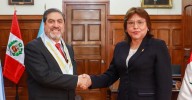 Delia Espinoza sostuvo reunión con decano del Colegio de Abogados en la lucha contra el crimen organizado