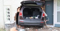 SUV drives into apartment wall on Indy's northside