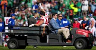 Giants' Cam Skattebo carted off the field with dislocated right ankle