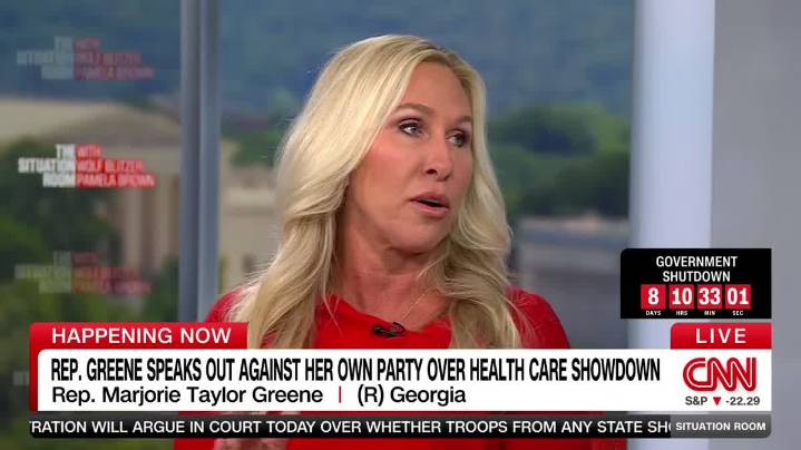 Marjorie Taylor Greene Breaks From Trump Defends ACA Subsidies