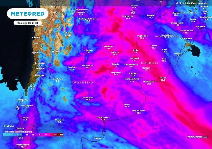 Este viernes 24 de octubre se esperan las tormentas más fuertes en estas regiones de Argentina