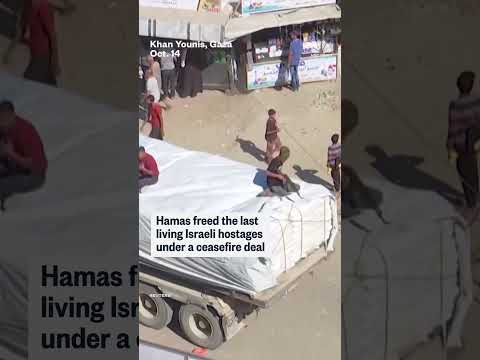 Aid truck with armed men drove through Gaza's Khan Younis market