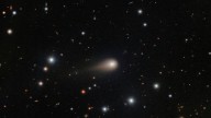 Interstellar comet swinging past Mars as a fleet of spacecraft looks on