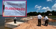 Sellan obras ilegales en Laguna de Catazajá, Chiapas: Profepa clausura camino construido dentro del agua con maquinaria pesada