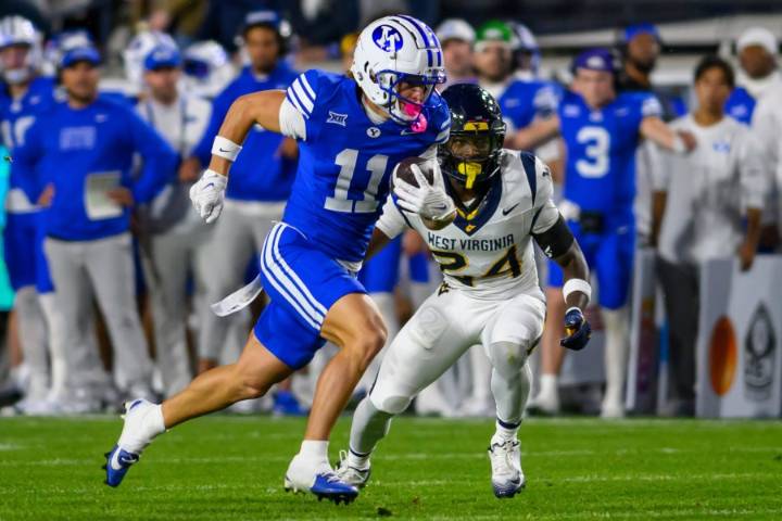 Bear Bachmeier throws for career-high 351 yards to lead No. 23 BYU past West Virginia, 38