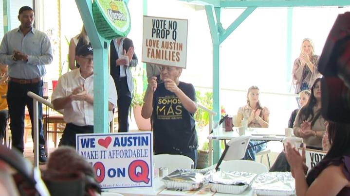 Austin residents rally against Proposition Q tax hike