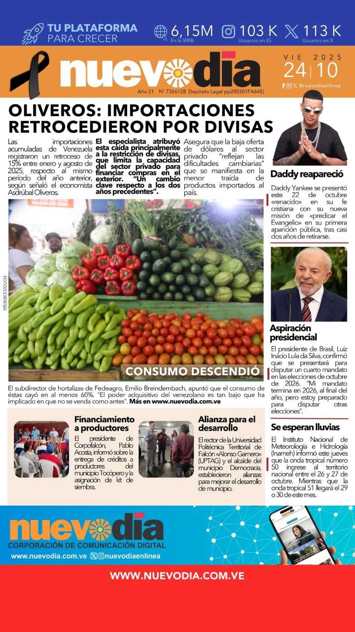 Portada del 24 de octubre de 2025