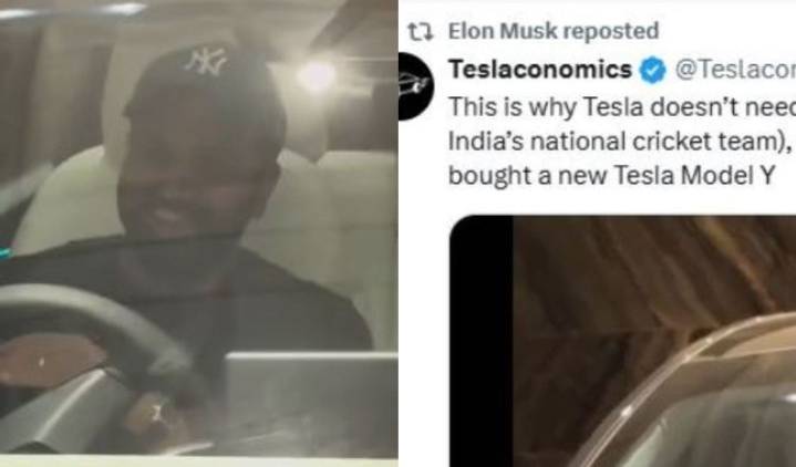 Rohit Sharma’s New Tesla takes over the Internet, even Elon Musk can’t resist!