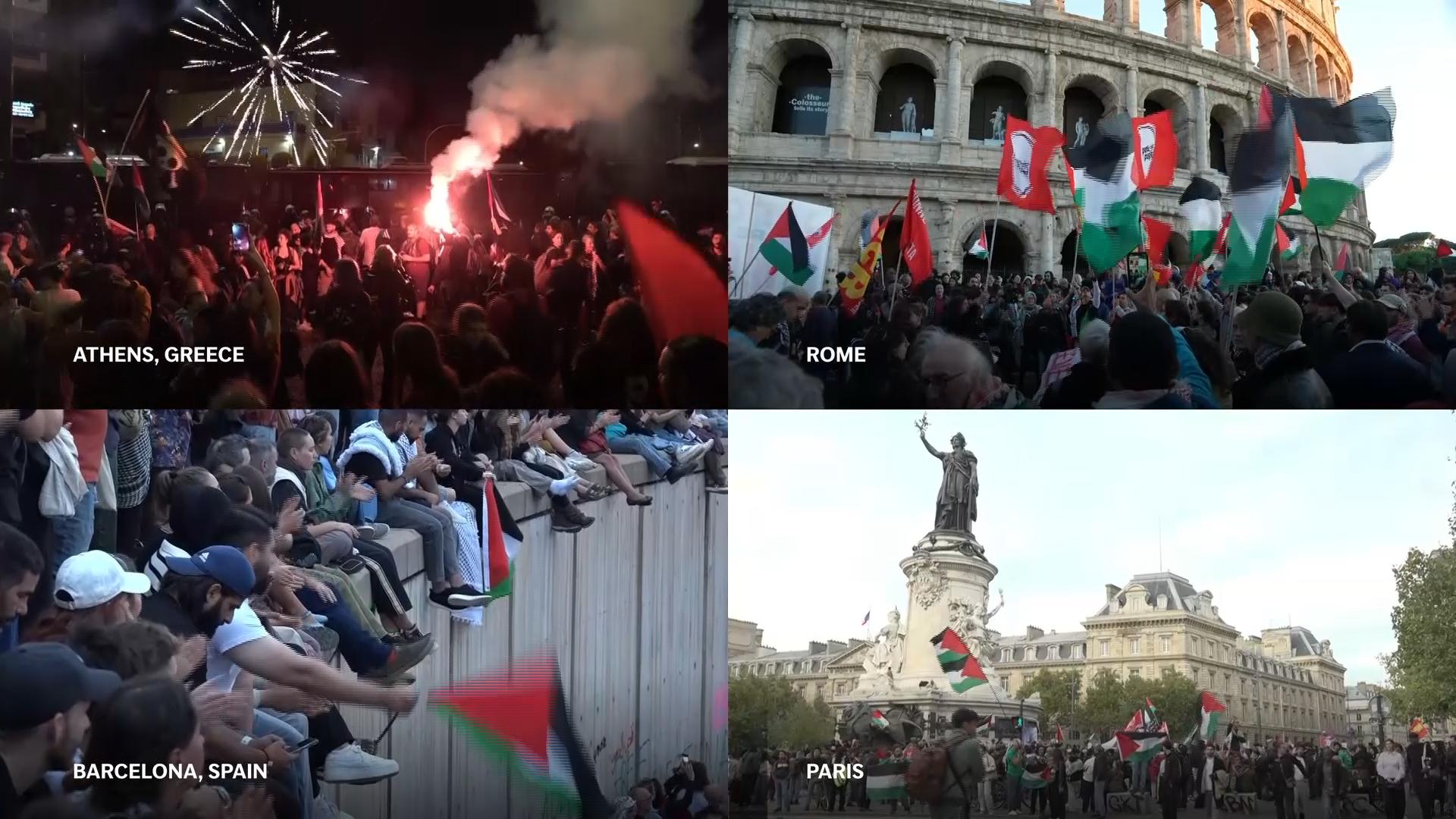 Thousands of Sumud Flotilla supporters in major European cities protest Israel interception