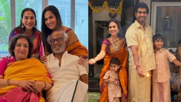Rajinikanth's Diwali 2025 was all about spending time with daughters, grandchildren