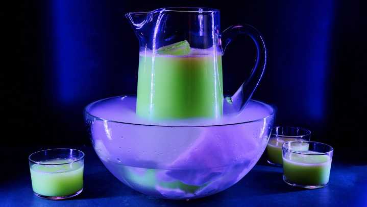 This glow-in-the-dark Halloween punch is both a trick and a treat