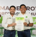 Renán Sánchez Tajonar encabeza la toma de protesta de la nueva dirigencia municipal del Partido Verde en Tulum