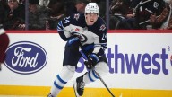 Jets defenceman Haydn Fleury leaves game vs. Kings after blocking shot