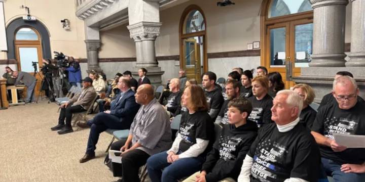 Supporters rally for Cincinnati Police Chief Teresa Theetge at City Council meeting