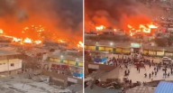 SJM: incendio de gran intensidad afecta una manzana de viviendas en Pamplona Alta 