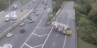Crash shuts down I-90 westbound in Cleveland